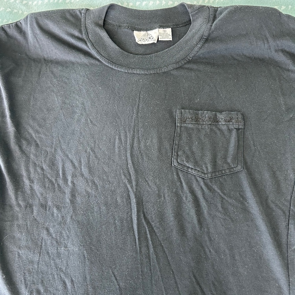 Black T-Shirt with shoulder pads